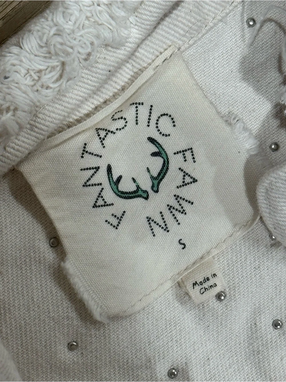 Fantastic Fawn White Studded Denim Shacket
